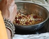 A picture of step 2 of Multigrain Laddus with Rolled Oats & Sattu.