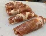 รูปขั้นตอนการทำที่ 2 ของ หมูม้วนมิโซะวาซาบิย่างซอส