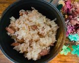 A picture of step 3 of Peanut Pink Rice.
