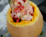 Foto del paso 5 de la receta: Calabaza rellena con queso azul, jamón y nata