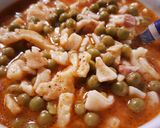Foto del passaggio 2 della ricetta Minestra di piselli e quadrucci di nonna