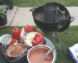 A picture of step 2 of Grilled Paella.