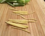 A picture of step 1 of Stir fry celery with bacon 🥢.