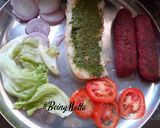 A picture of step 2 of Beetroot Sub Sandwich.