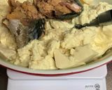 A picture of step 1 of Japanese Quick Tofu Gratin.