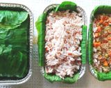 Foto langkah ke 5 dari resep Pepes Nasi Isi Arem-Arem.