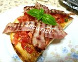 Pas rețetă Bruschette cu roșii și bacon 3 fotografie