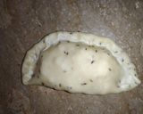 A picture of step 1 of Half Moon Samosa.