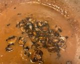 A picture of step 4 of Cabbage Schnitzel (with mushroom gravy).