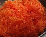 A picture of step 1 of Gajar halwa with gulab jamun twist.