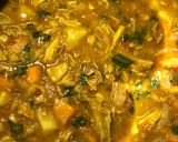 A picture of step 6 of Naan bread and chicken and potatoes curry.