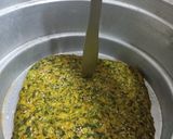 A picture of step 4 of Kothimbir Vadi (Cilantro Snack).