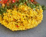 Risotto alla Milanese (Safranrisotto) mit Tomaten-Paprika-Gemüse Rezeptschritt 5 Foto