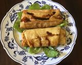 A picture of step 7 of California Farm Tofu Scallion Egg Rolls.