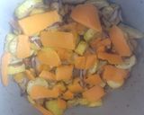 A picture of step 1 of Cheesy Roasted Squash and Onion.