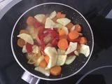 Solomillo con salteado de verduras