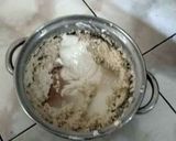 A picture of step 5 of Monster Oreo Cake with Oreo Buttercream Frosting.