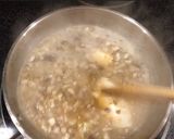A picture of step 4 of Cajun grilled shrimp with loaded veggie Alfredo noodles.