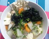 Hình bước làm 3 của món Canh đậu hũ rong biển