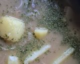A picture of step 4 of Lamb or Mutton Stew in a Dutch Oven.