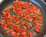 A picture of step 2 of Greek tomato and feta omelette.