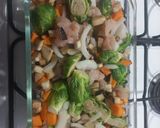 Foto del paso 6 de la receta: Repollito de Bruselas con verduras y pollo dulce