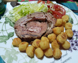 Foto del paso 6 de la receta: Carne Rellena con jamón y queso
