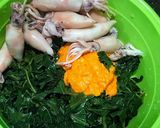 Foto langkah ke 4 dari resep Pepes daun Pepaya Jepang Cumi asin.