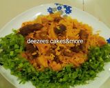 A picture of step 1 of Cinnamon jellof rice.