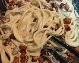 Foto del passaggio 4 della ricetta Spaghetti alla carbonara vegan con tofu