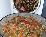 A picture of step 10 of Okra Masala.