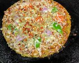 A picture of step 3 of Makeover Pizza Made With Leftover Methi Paratha.
