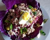 صورة لخطوة 4 من وصفة سلطة التونة والخضار الطازجة 🥗💜🥗