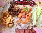 รูปขั้นตอนการทำที่ 7 ของ ข้าวคลุกกะปิ (เนื้อสามชั้นหวาน)