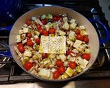 A picture of step 2 of Roasted Feta Caponata Pasta.