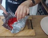 Foto del paso 3 de la receta: Pimientos rellenos de arroz y carne al horno