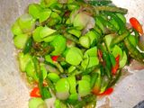 Tumis ikan asin rebus+pete
