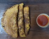 A picture of step 4 of Pancakes besan chilla.