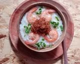 Foto langkah ke 6 dari resep 155. Bubur Kaldu Udang Abon Ayam.