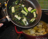 A picture of step 7 of Persian artichoke and celery stew.