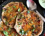 A picture of step 7 of Horse Gram Uttapam / pancakes.