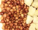 A picture of step 1 of Black chickpea with potatoes(kaale chana aloo).