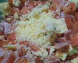 Foto del paso 5 de la receta: Tarta básica de jamón, queso y tomate