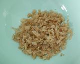 A picture of step 2 of Singapore fried carrot cake.