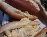 A picture of step 3 of Hotdogs with Egg-salad.