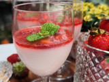 503. Milky Pudding with Strawberry Sauce