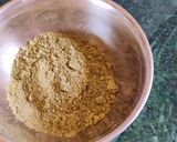 A picture of step 1 of Preserved mint chutney powder.