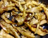 A picture of step 2 of Oyster Mushrooms with Mustard Sauce.
