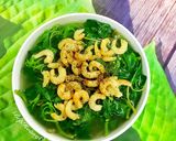 Hình bước làm 2 của món Canh Rau Dền Nấu Tôm Khô