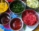 A picture of step 1 of Spring Moong dal Cheela.
